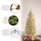 4.5 ft. Pre-Lit Arcadia Cashmere Pine Slim Artificial Christmas Tree, Clear Lights